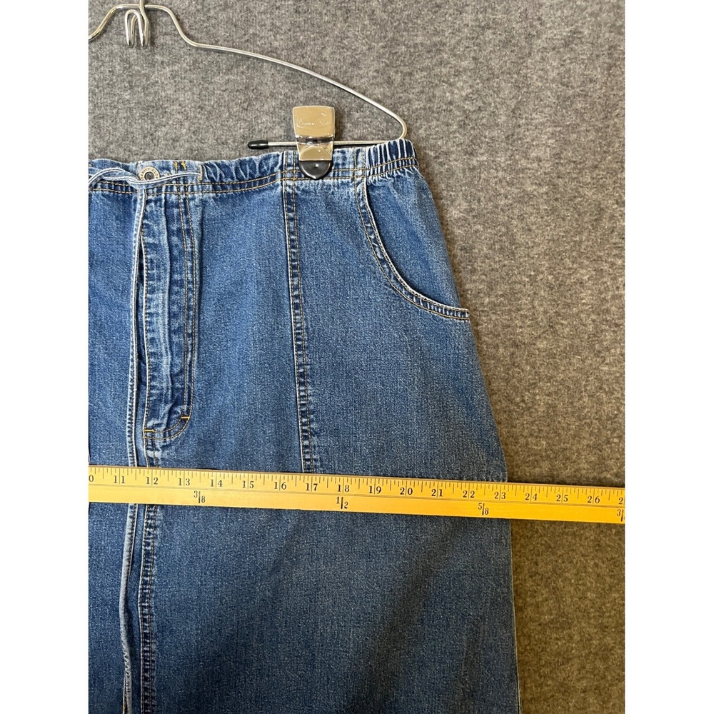 Vtg Gloria Vanderbilt 16W Blue Denim Maxi Skirt 90s‎ Prairie Cottagecore Modest - Picture 7 of 11